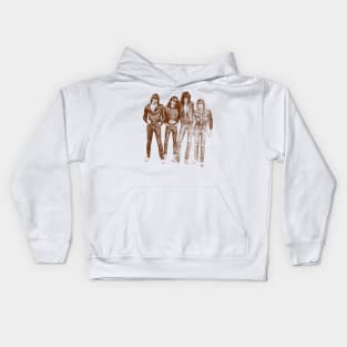 Ramones - Retro Vintage Sketches Kids Hoodie